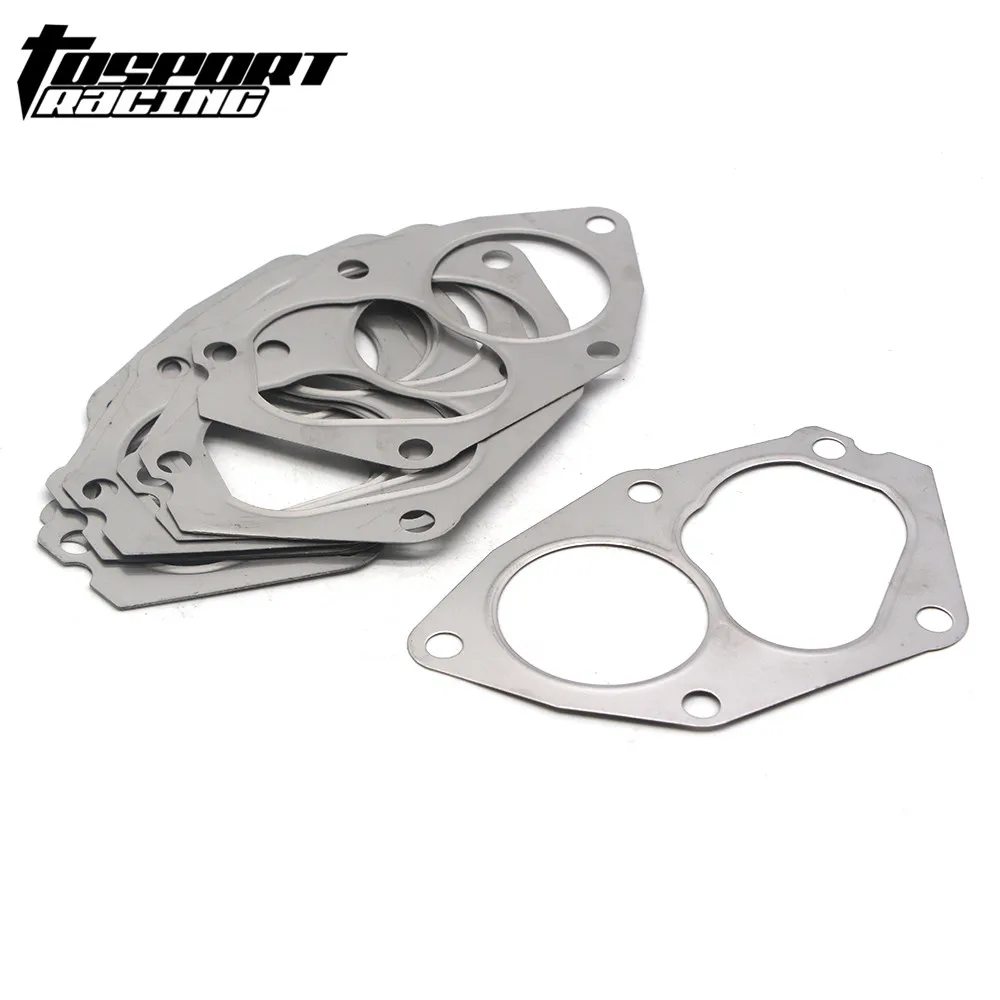 Stainless Steel Turbo Flange + Gasket For Mitsubishi Lancer EVO 4 5 6 7 8 9