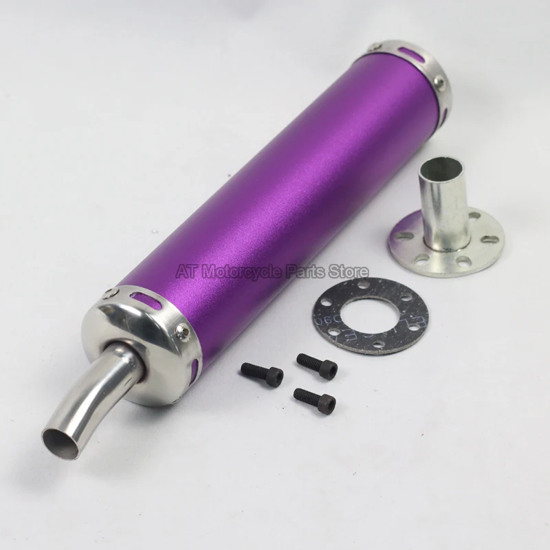 Stainless Steel 60*280 Uninversal Motorcycle Exhaust Muffler Silencer Pipe Motorbike Racing For Street Scooter Pitbike