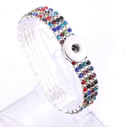 New Snap Jewelry elastic adjustable style Snap Button Bracelet for Women girls Charms Bracelet fit 18mm Snap Button Jewelry