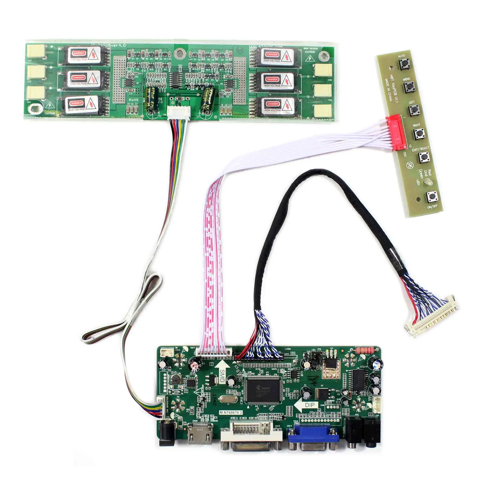 HD-MI VGA DVI LCD Controller Board M.NT68676  Compatible Work With 22inch 1680x1050 G220SW01-V0 G220SW01-V1 LCD Screen