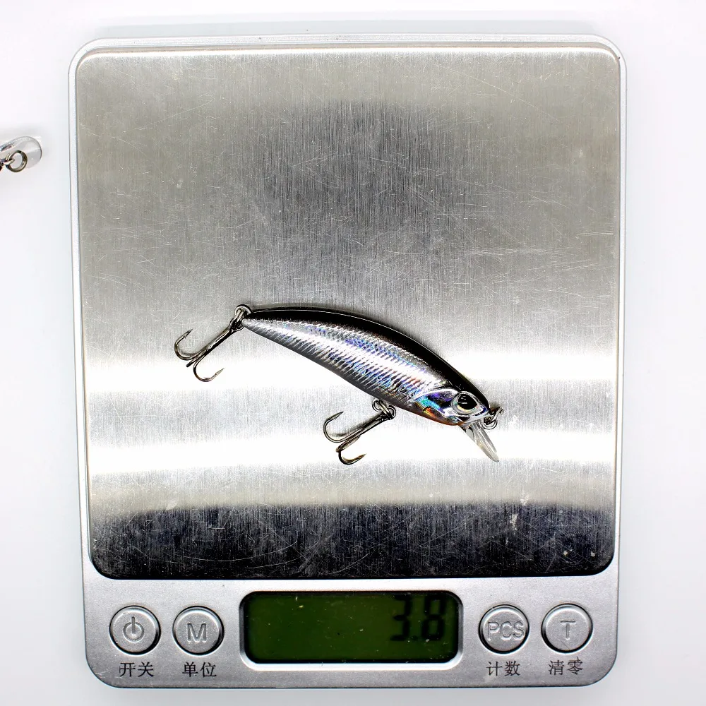 AOCLU Small Sinking Wobbler Jerkbait 50mm 4.0g Hard Bait Minnow Lure For Inshore Trout Bass Rock Boat Fishing Fresh Saltwater