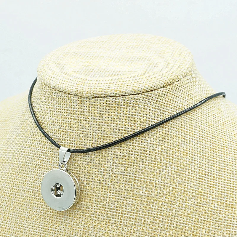 Fashion trendy Simple colorful rope snap necklace 42cm snap jewelry fit 18mm snap buttons wholesale DJ0164