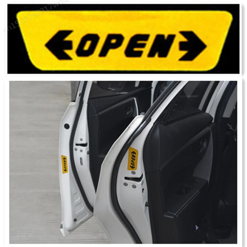 4 шт./компл. Стайлинг автомобиля дверь открыть предупреждающие наклейки для Mitsubishi ASX/Outlander/Lancer Evolution/Pajero/Eclipse/Grandis