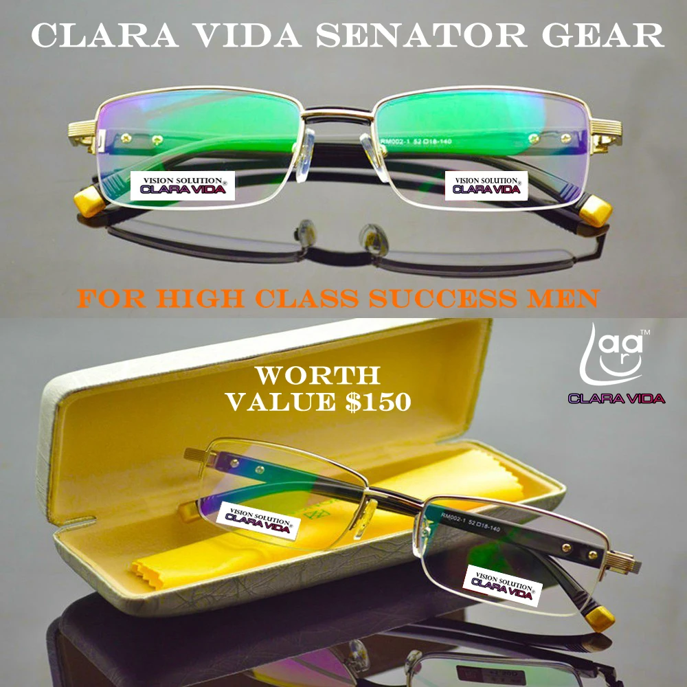 

2019 Claravida Men Titanium Senator Antireflective Coated Aspherical Briller Reading Glasses+1.0 +1.5 +2.0 +2.5 +3.0 +3.5+4.0