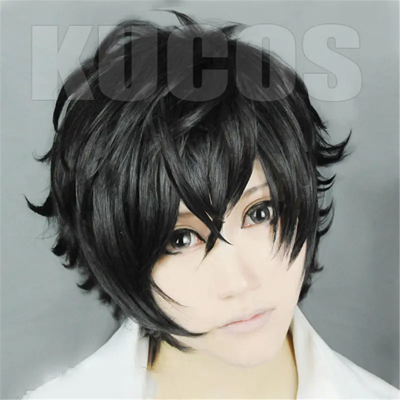 Top Quality Game P5 Persona 5 Kurusu Akira Joker Cosplay Wig Anti-wrinkle Curly Hair Cosplay Synthetic Hair +Wig Cap