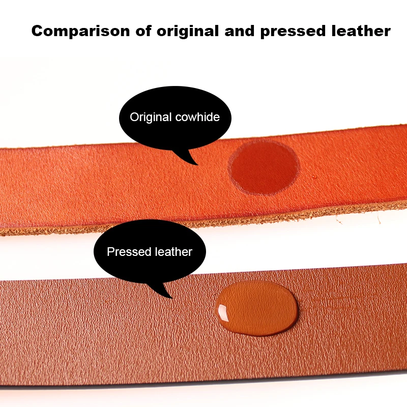 MEDYLA genuine leather belts for men Soft Natural Cowhide Mens Belt Hard Metal Metal Matt Black Buckle Real Leahter brown Belt