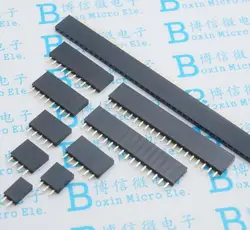 100pcs Single row female 2.54MM spacing Pin socket female Header Connector 2P 3P 4P 5P 6P 7P 8P 9P 10P 12P 14P 40P