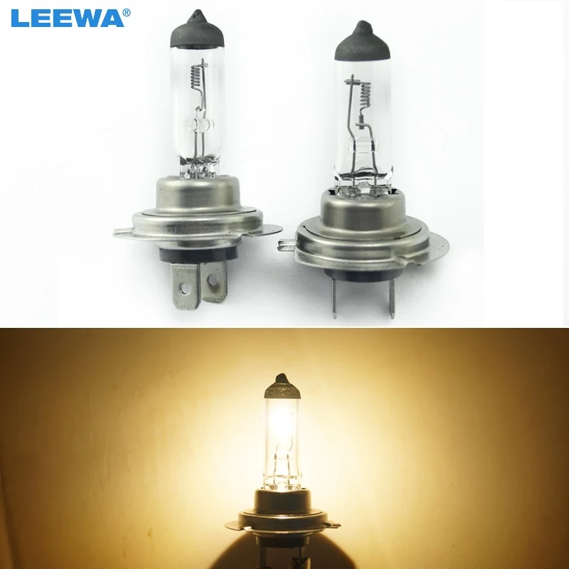 

LEEWA 50pcs Warm White Auto H7 DC24V 70W/100W Halogen Bulb Truck Bus Headlight Foglight Driving Lamp 3000K #CA4333