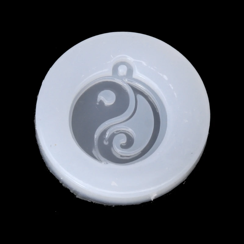 Chinese Style Tai-chi Jade Pendant Buddhism Silicone Mold Resin DIY Jewelry Mold
