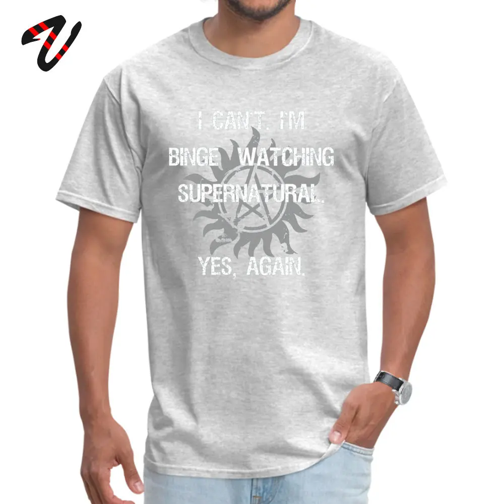 Supernatural Binge Watching Men Hip Hop Europe Tees Crew Neck Mother Day Sloth Top T-shirts Crazy Short Mit Tops Shirt