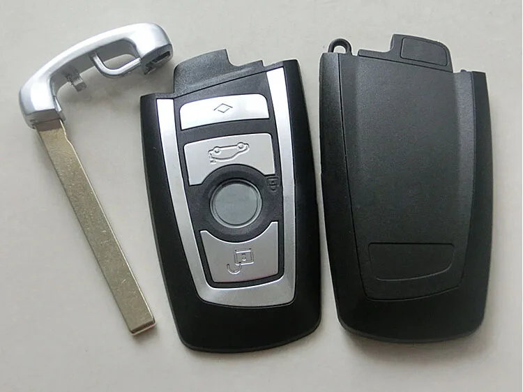 4 Buttons Smart Card Case Remote Key Shell Fit For BMW 5 7 Series with emergency Blade