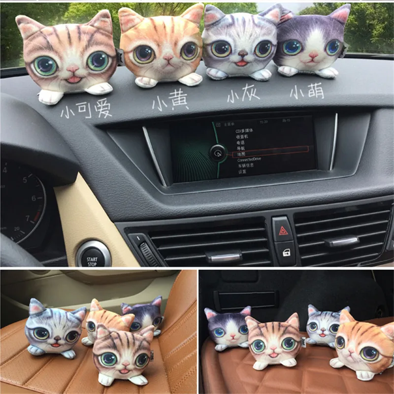 Lovely Cat Head Creative Home Decoration Adsorption Cushion Car Activated Carbon Cushion 11 x 11 cm