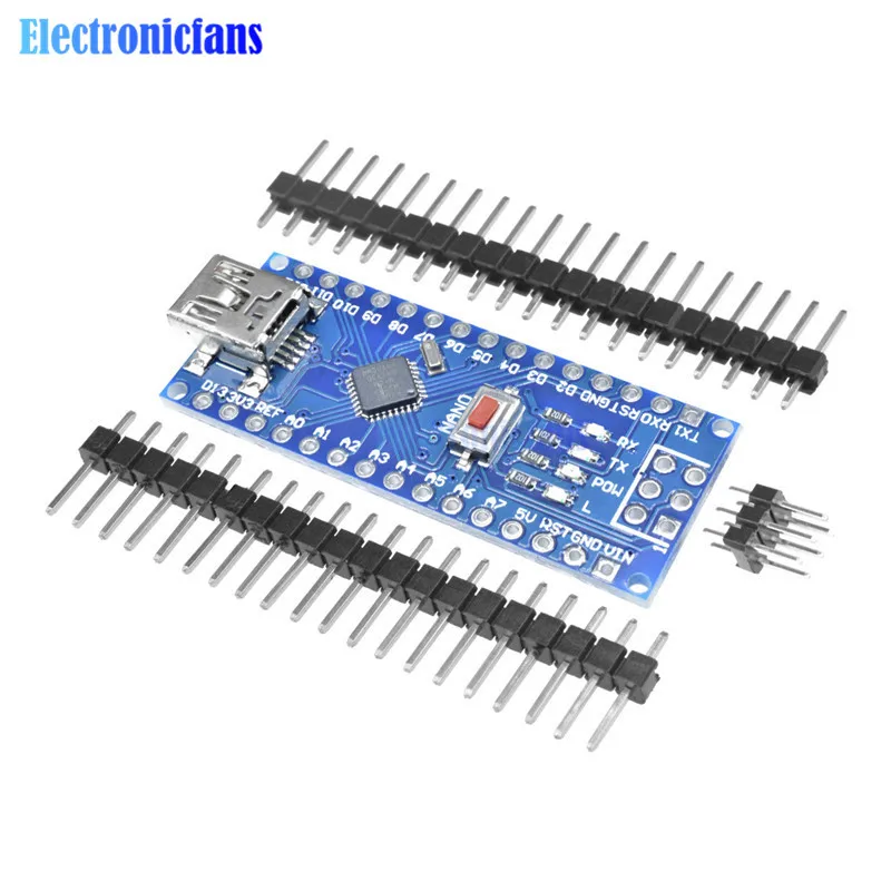 Nano Mini USB com Bootloader, Controlador Nano 3.0 compatível para Arduino, Driver USB CH340, 16Mhz, V3.0, ATMEGA328P, 168P