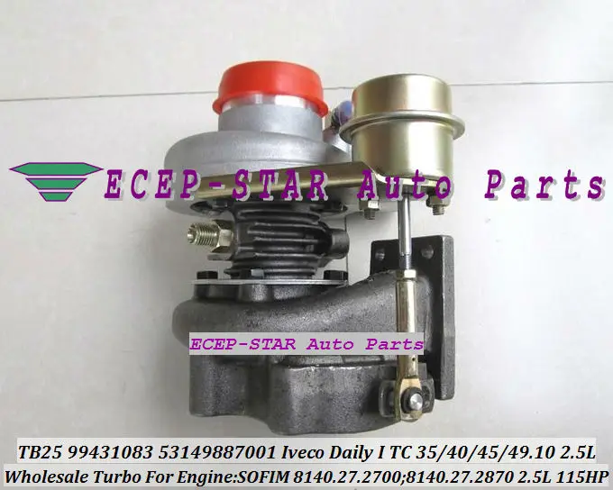 TB2509 53149887004 466974-0008 466974-0009 99431083 Turbo Turbocharger For IVECO Daily 35.10 40.10 45.10 49.10 2.5L 8140.27.2700