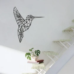Geometric Vinyl Hummingbird Wall Stickers Living room background Geometry Series Wall Decals Home Art Decor