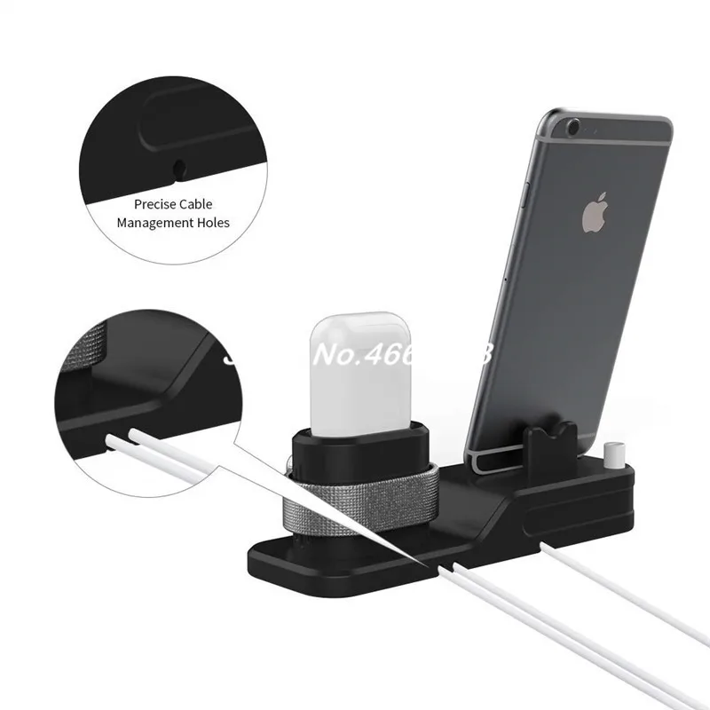 Station de charge 4 en 1, 10 pièces/lot, pour apple watch/chargeur iPhone/écouteur/chargeur et support de crayon, Station de charge de bureau