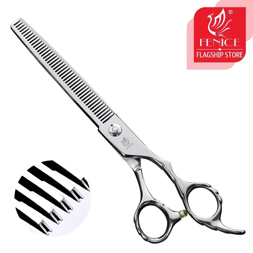 Fenice Professional Grooming Scissors 7.0 inch Thinning Shears with 45 Tooth Thinning Rate 25% Japan 440c Dog hair Cutting Tool