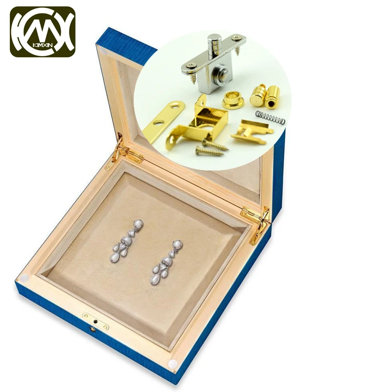 10pc Kimxin Manufacturer sales handmade woodenbox Hardware accessories Button lock Collectioncase jewelrybox Giftbox locks W-105