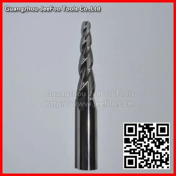 16*35H*R2.0*4Degree*120L Solid Carbide Three flute taper ball nose bits /CNC Machine Ball Nose Cutter/Taper ball end mill