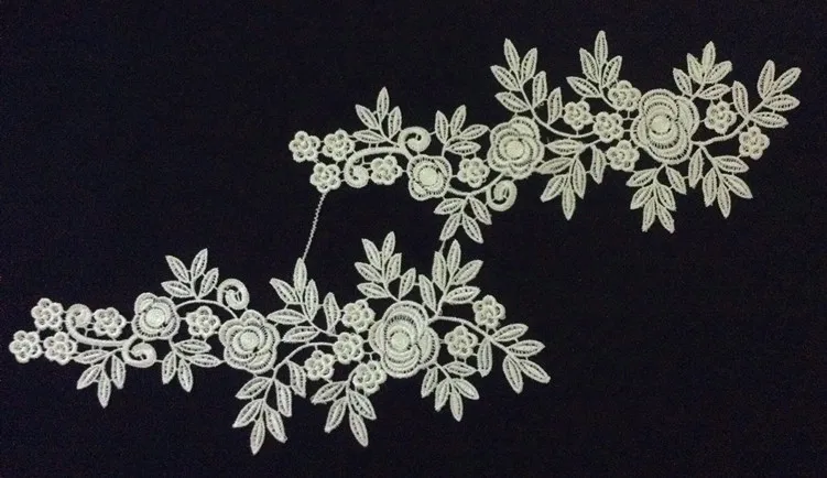 

35cm*15cm polyester embroidery mirrored applique,embroidery hair decoration patches,veil applique,XERY-BQ0923B