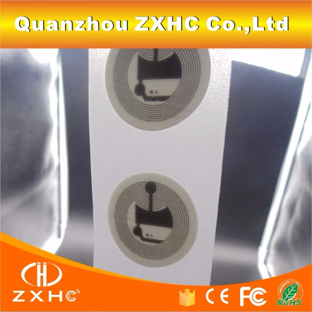 (100PCS/LOT) 25mm Ntag213(Ntag203) 13.56Mhz Programmable NFC Smart Tags Sticker For All NFC Phones