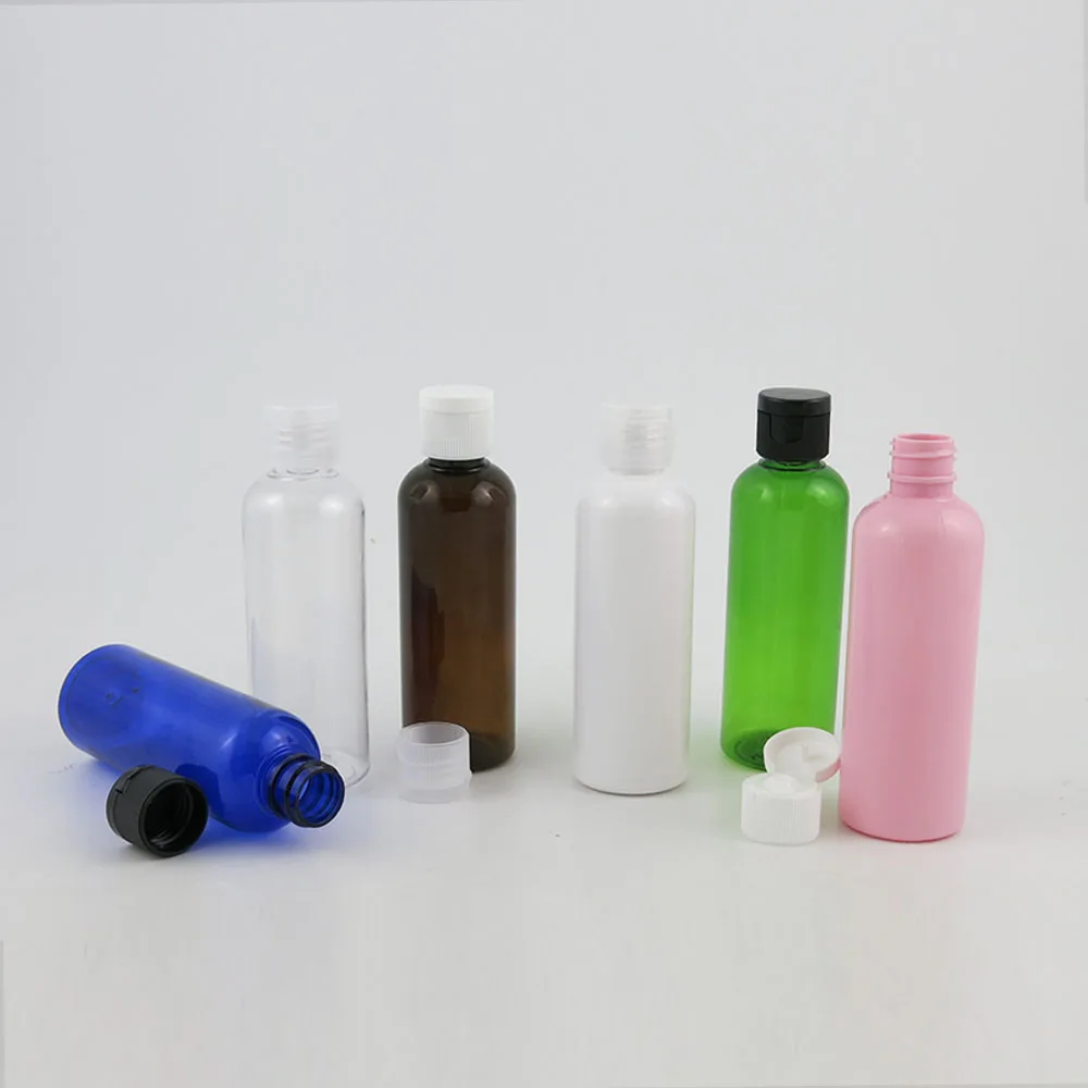 

24 x 100ml Travel Refillable Lotion Cream Plastic Bottle with Plastic Flip Top Cap 100cc PET Dispensing Cosmetic Bottle with Cap