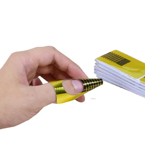 Pegatinas de Gel acrílico UV para manicura, 100 unidades de papel para crear extensiones de uñas, guía de esmalte