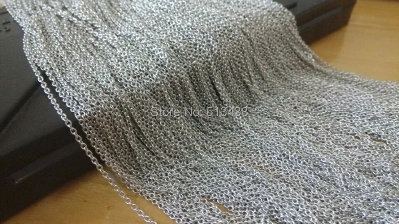 

Lot 100 meters wholesale Stainless Steel Oval Link chain DIY jewelry finding 1.8mm Thin Marking Jewelry