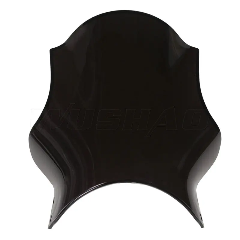 Universal Motorcycle Windshield Windscreen Round Lights Street Bike Glass As For Honda Yamaha Kawasaki Suzuki Smoke Iridium