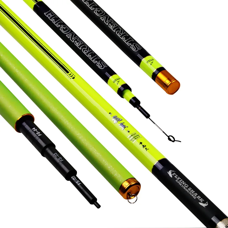 

Anzhenji 2018 Top Super Hard Taiwan Fishing Rod Carbon Stream Rods Power Crap Rods 2.7m-7.2m Fish Tackle