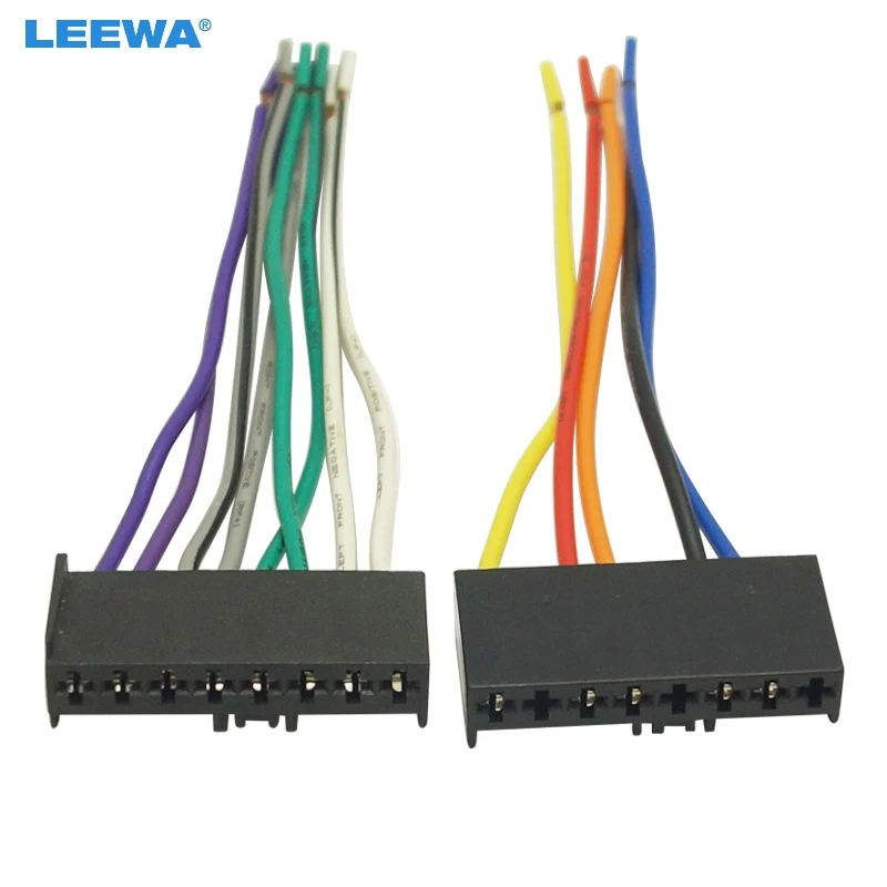 

LEEWA 10set Car CD/DVD Audio Stereo Wiring Harness Adapter Plug for Ford Mondeo Mustang Radio Wire Cable #CA3447