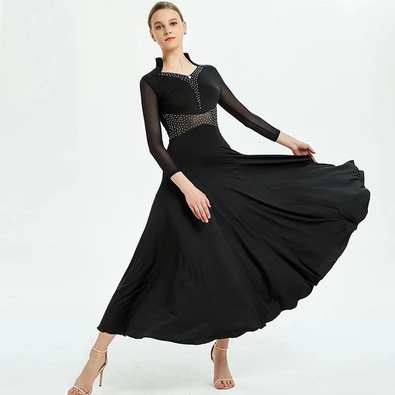 Vestido de baile de tango, roupas para dança de clube, vestido feminino padrão para dança