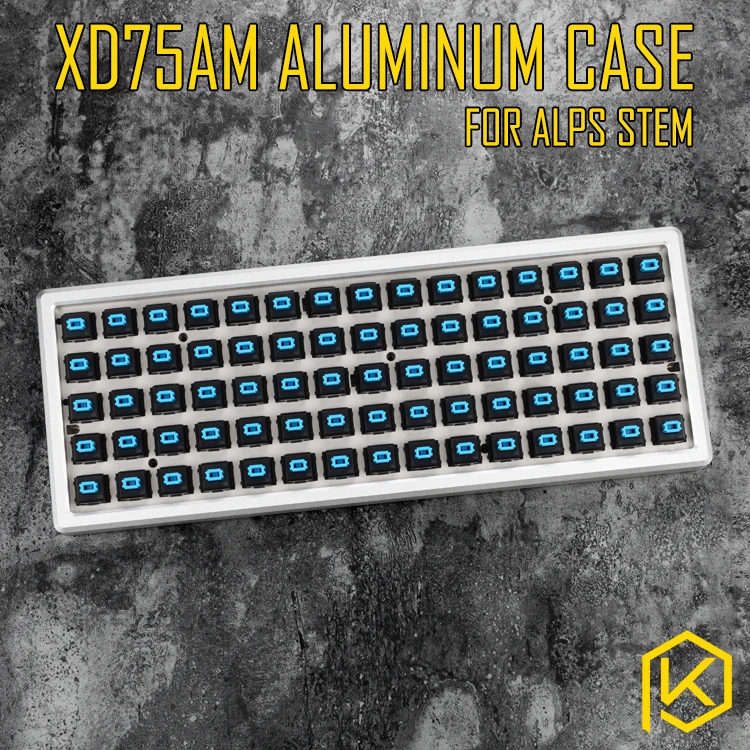 xd75 Anodized Aluminium case for alps matias  xd75am 60% custom keyboard acrylic panels acrylic diffuser  gh60 xd64 xd60 60%