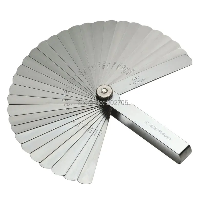 stainless steel DIN standard 32 Blades Feeler Gauge Metric 0.02-1.00mm Gap Filler Tune Up JIS standard Thickness Set Gage