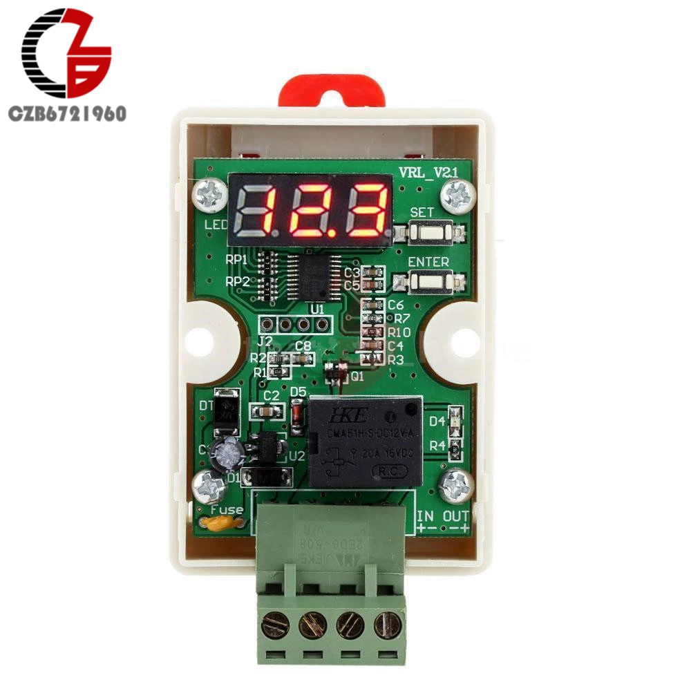 12V Relay car battery Undervoltage Module protection controller Power switch Voltage time delay power on/off adjustable