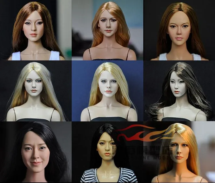 1/6 scale figure accessories female head shape for 12