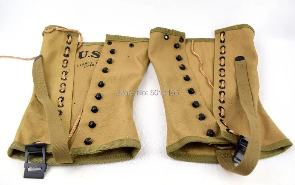 

Replica Collectable WWII US Army Soldier Canvas Pants Gaiter Leggings Puttee