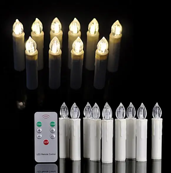 Wireless LED Remote Control Candles Lights Christmas Tree Party Home Decor candle lighting lamp Wax Taper Candles colorful