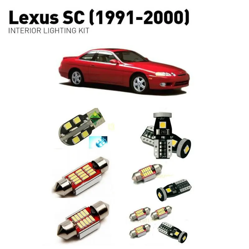 

Led interior lights For Lexus sc 1991-2000 12pc Led Lights For Cars lighting kit automotive bulbs Canbus car-styling