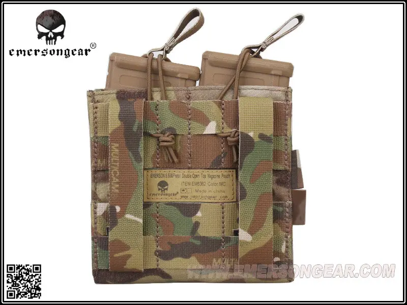 Emersongear-Magazine Bolsa 5.56 Pisto Bolsa tática dupla aberta superior, equipamento de combate EM6362