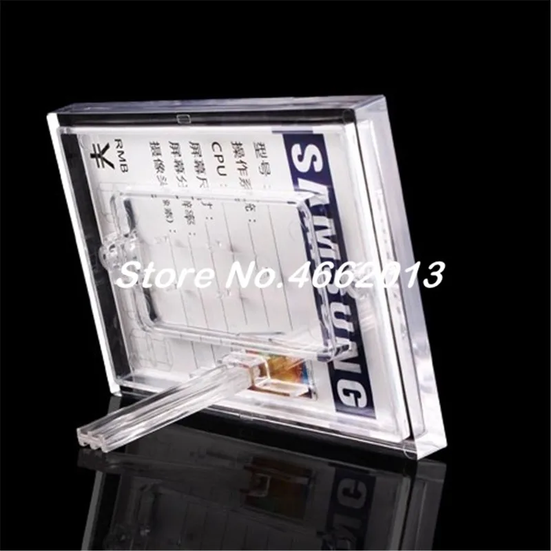 10pcs Clear 3C store Acrylic Sign Holder Price Tag Holder Stand Phone Advertising Stand For Samsung Phone Store