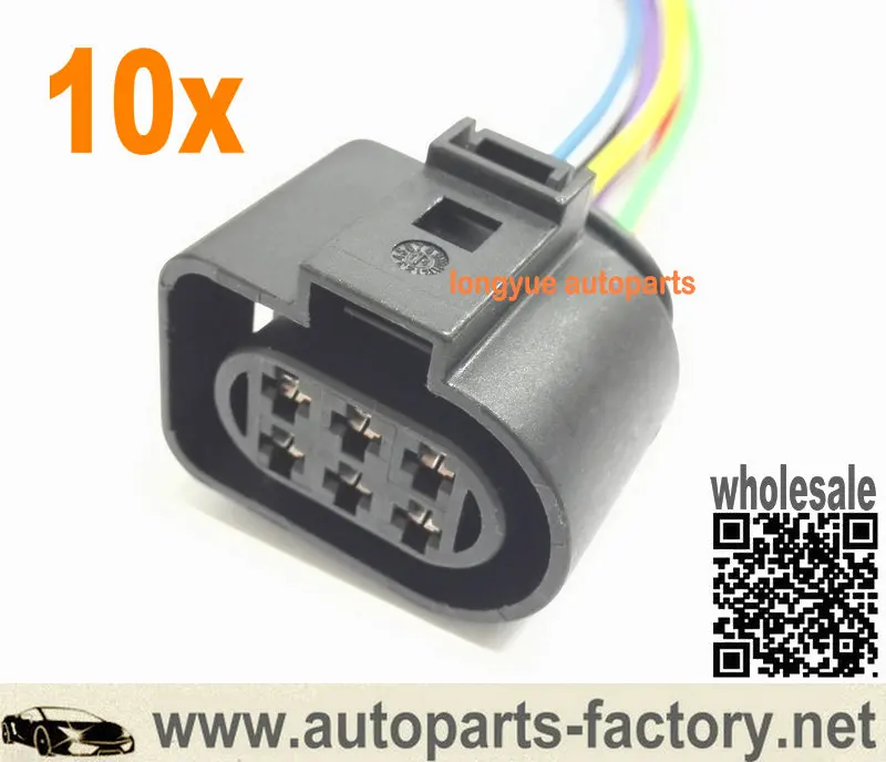 

Factroy Sale 10pcs LSU 4.2 Sensor Connector Pigtail Case For VW 1J0973733 6-Way 350 Plug Wiring Harness 12" 1J0 973 733