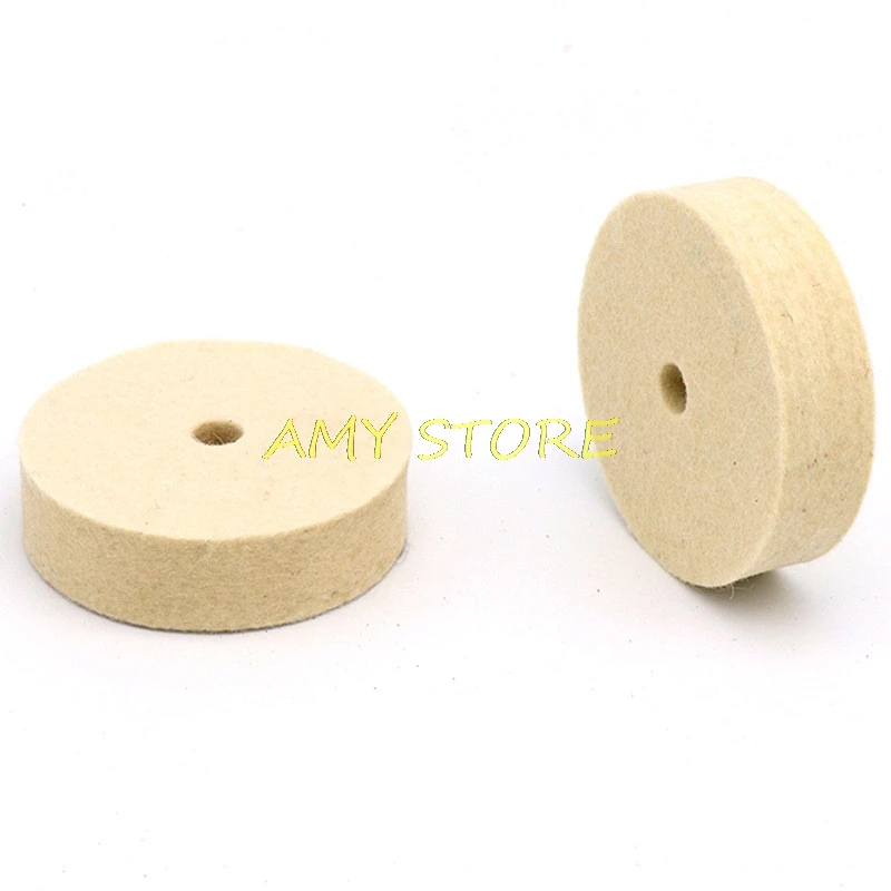 

2pcs 3" inch 75mm(80) Diameter 10mm ID Drill Grinding Wheel Buffing Wheel Felt Wool Polishing Pad Abrasive Disc 75(80)x10x20mm