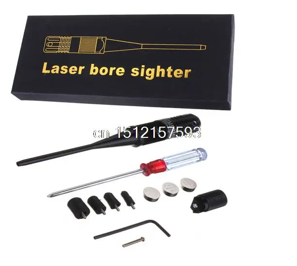 Red Laser Bore Sighter .22 to .50 Caliber Boresighter New Style 3 Battery Collimator