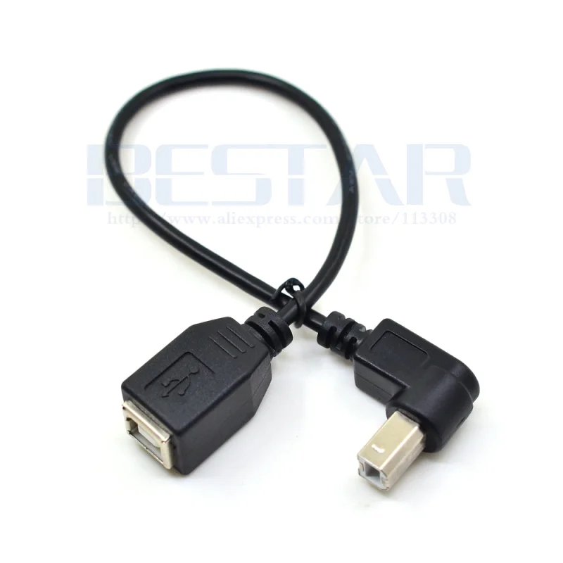 USB 2.0 Cable Type B-Nam extension cord Nam cho nữ BM Tốc Độ cao Máy In/Scanner Cáp 90 270 Trái Phải Up Down góc