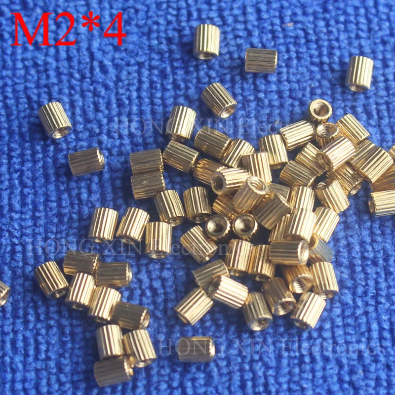 M2*4 1Pcs Brass Spacer Standoff 4mm Female To Female Standoffs column cylindrical High Quality 1 piece sale