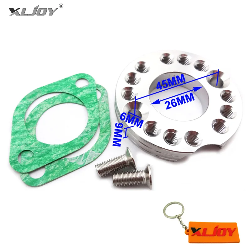 XLJOY Silver 26mm Carburetor Carb Manifold Spinner Plate Adaptor For Monkey Dax Dirt Bike ATV Quad