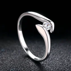 Double Fair Zirconia Engagement Rings For Bride Women Wedding Jewelry For Female Promise Rings Finger Accessories Gift DFR198