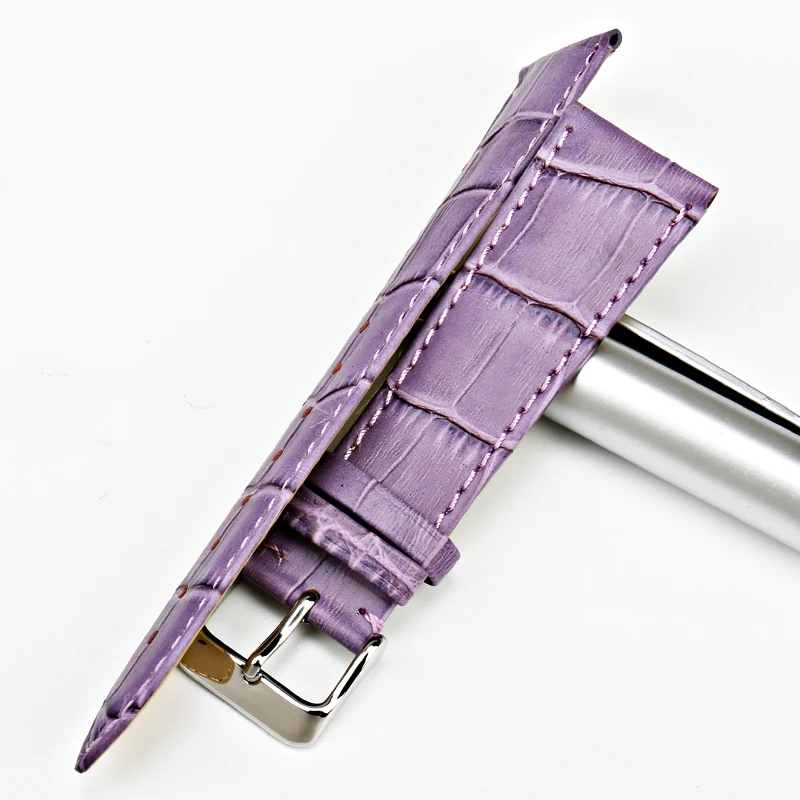 MAIKES High Quality Genuine Leather Watch Band Beautiful Purple Accessories Watch Strap 12mm 14mm 16mm 17mm 18mm 19mm 20mm 22mm