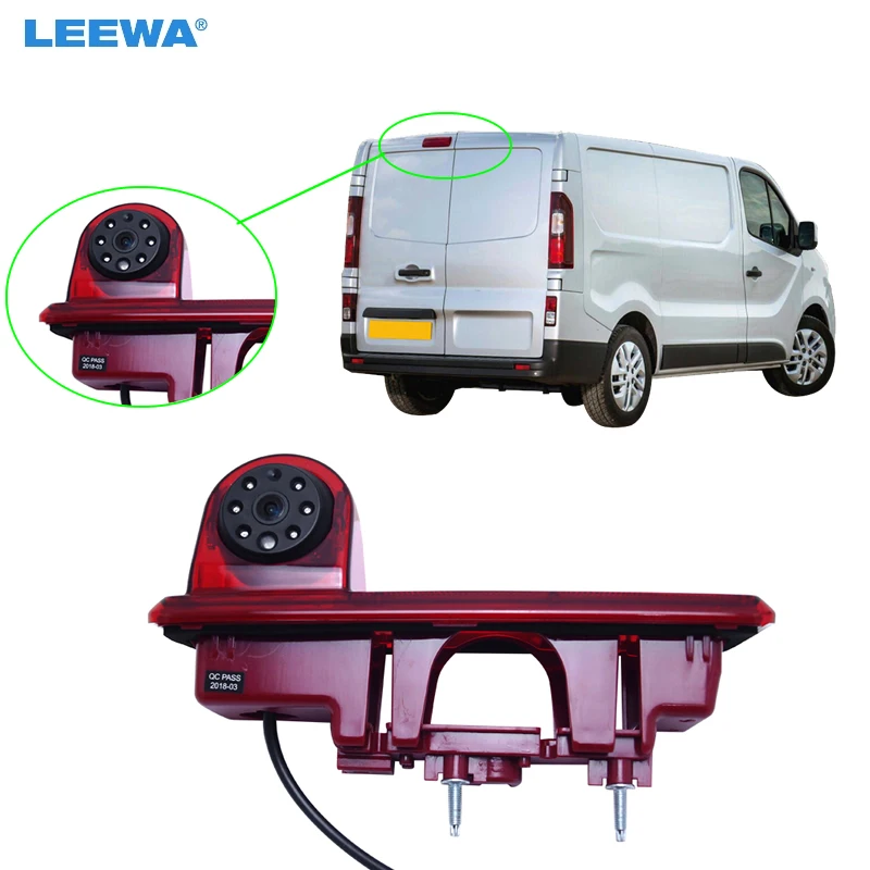 

LEEWA HD Car 6LED IR Brake Light Rear View Reversing/Parking Camera For Opel Vivaro / Renault Trafic 2014 #CA3459